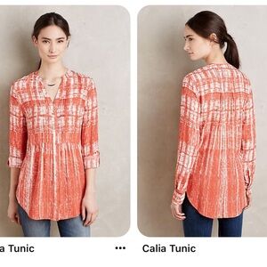 Anthropologie Maeve Calia tunic t shirt blouse top Size 10